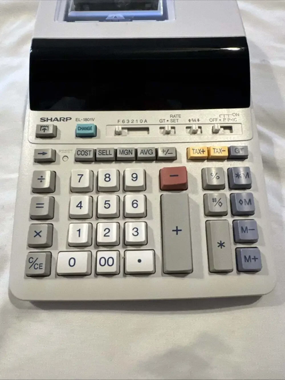 Sharp EL-1801V Printing Calculator Used Desktop 12-Digit